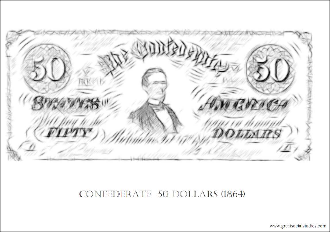 50 Dollar Bill Page Coloring Pages